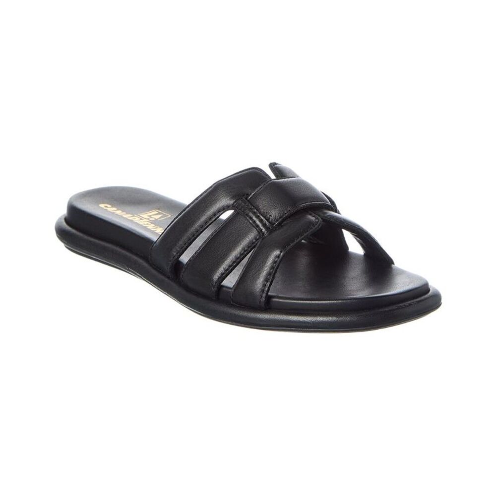 La Canadienne Arden Leather Sandal, Black